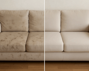 Clean Sofa in cozy living room