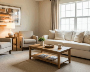 Modern home with clean carpet