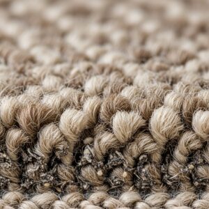 Detailed view of carpet fibers