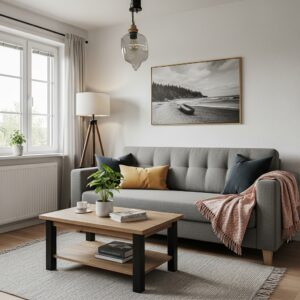 cozy living room with sofa