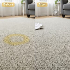before and after pet stain cleaning