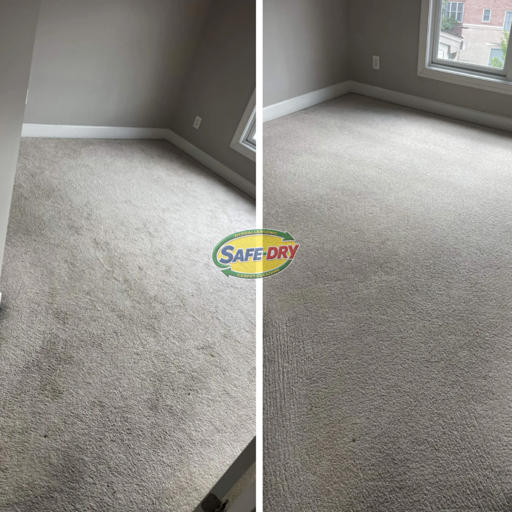 Before and After Carpet Cleaning